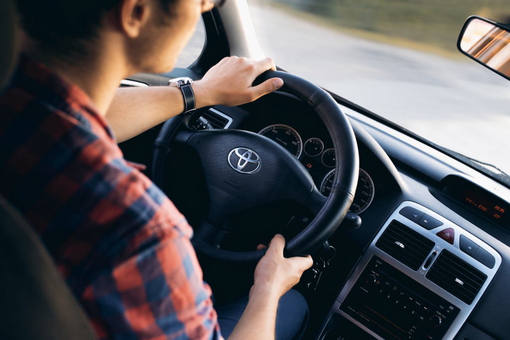 learning to drive at class five driving school in a toyota